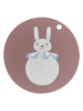 OYOY mini Tischset "Rabbit Pompom" in Braun - Ø 39 cm
