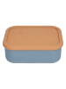 OYOY mini Lunchbox "Yummy" bruin/blauw (L)19,5 x (W)14,7 cm