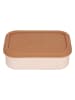 OYOY mini Lunchbox "Yummy" in Beige/ Braun (L)17,3 x (W)12,4 cm