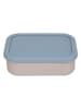 OYOY mini Lunchbox "Yummy" in Beige/ Blau (L)17,3 x (W)12,4 cm