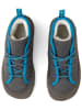 Affenzahn Leren boots antraciet/blauw