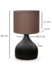 ABERTO DESIGN Lampa stołowa w kolorze czarno-brązowym - wys. 32 x Ø 18,5 cm