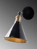 ABERTO DESIGN Lampa ścienna "Berceste" w kolorze złoto-czarnym - 27 x 27 cm