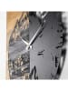 ABERTO DESIGN Wanduhr "Clock 19" in Hellbraun/ Schwarz - (B)56 x (H)58 cm