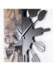 ABERTO DESIGN Wandklok "Clock 32" lichtbruin/zwart - (B)60 x (H)58 cm