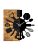 ABERTO DESIGN Wandklok "Clock 32" lichtbruin/zwart - (B)60 x (H)58 cm