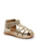 bisgaard Skórzane półsandały "Billie" w kolorze złotym