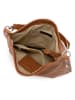 Anna Morellini Leren schoudertas "Bolzano" lichtbruin - (B)40 x (H)45 x (D)15 cm