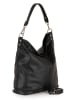 Anna Morellini Leder-Schultertasche "Bolzano" in Schwarz - (B)40 x (H)45 x (T)15 cm
