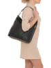 Anna Morellini Leder-Schultertasche "Bolzano" in Schwarz - (B)40 x (H)45 x (T)15 cm