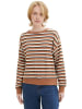 Tom Tailor Sweatshirt lichtbruin/wit