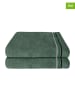Schiesser 2-delige set: badhanddoeken "Skyline" groen