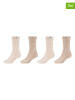 Skechers 4-delige set: sokken crème/beige