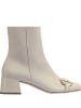 Högl Leder-Stiefeletten in Grau