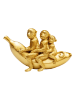 Kare Figurka dekoracyjna "Banana Ride" w kolorze złotym - 20 x 12 cm