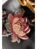 Kare Figurka dekoracyjna "Flower Skull" w kolorze czarnym - 17 x 24 x 22 cm