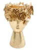 Kare Decoratieve vaas "Flowercorwn" goudkleurig - (H)30 x Ø 20 cm
