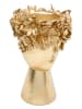 Kare Decoratieve vaas "Flowercorwn" goudkleurig - (H)30 x Ø 20 cm