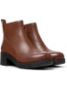 Camper Leder-Ankle-Boots in Hellbraun