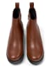 Camper Leder-Ankle-Boots in Hellbraun