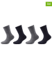 s.Oliver 4-delige set: sokken zwart/lichtgrijs