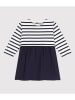 PETIT BATEAU Kleid in Dunkelblau/ Weiß