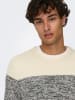 ONLY & SONS Pullover "Hugo" in Anthrazit/ Creme