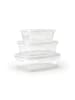 Sauter 3-delige set: vershouddozen transparant/wit