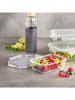 Sauter 3-delige set: vershouddozen transparant/wit
