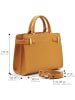 ATELIERS SAINT GERMAIN Leren handtas camel - (B)25 x (H)19 x (D)10 cm