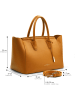 ATELIERS SAINT GERMAIN Leder-Henkeltasche in Camel - (B)35 x (H)24 x (T)19 cm