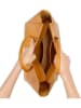 ATELIERS SAINT GERMAIN Leren handtas camel - (B)35 x (H)24 x (D)19 cm