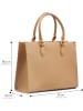 ATELIERS SAINT GERMAIN Leder-Schultertasche in Beige - (B)36 x (H)28 x (T)13 cm