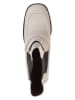 Lazamani Leder-Boots in Creme