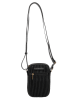 Pepe Jeans Skórzana torebka "Aurora" w kolorze czarnym na telefon - 11 x 17,5 x 2,5 cm