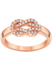 MENTHE À L'O Rosévergulde ring met kristallen