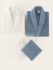 Colourful Cotton 4-delige badtextielset "Family" blauw/wit