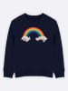 WOOOP Sweatshirt "Candy rainbow" in Dunkelblau