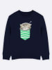 WOOOP Sweatshirt "Cat the pocket" donkerblauw