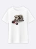 WOOOP Shirt "Skateboard sloth" in Weiß
