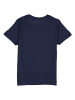 WOOOP Shirt "Boxing cat grey" donkerblauw