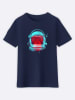 WOOOP Shirt "Space monkey" donkerblauw