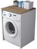 Evila Wasmachinemeubel naturel/wit - (B)65 x (H)91,8 x (D)60 cm