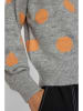NÜMPH Pullover "Ellen" in Grau/ Orange