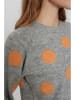 NÜMPH Pullover "Ellen" in Grau/ Orange
