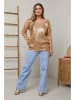 Plus Size Company Pullover "Danno" in Camel/ Gold