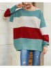LA Angels Sweter w kolorze turkusowo-bordowo-kremowym