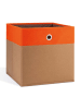 Remember Opbergbox "Tosca" beige/oranje - (B)32 x (H)32 x (D)32 cm