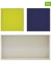 Remember 3-delige set: dienbladen "Trias" groen/donkerblauw/lichtgrijs