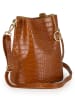 Mia Tomazzi Leder-Umhängetasche in Cognac - (B)20 x (H)24 x (T)15 cm